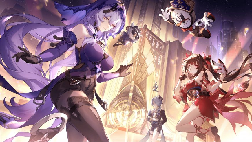 崩坏星穹铁道少女紫红霓虹都市夜景动漫电脑壁纸
