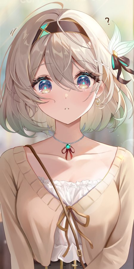 崩坏星穹铁道流萤短发蓝瞳少女温柔微笑暖米动漫手机壁纸