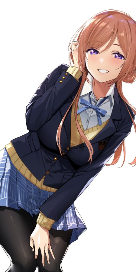 学园偶像大师姬崎莉波橙发紫眸少女校服动漫手机壁纸