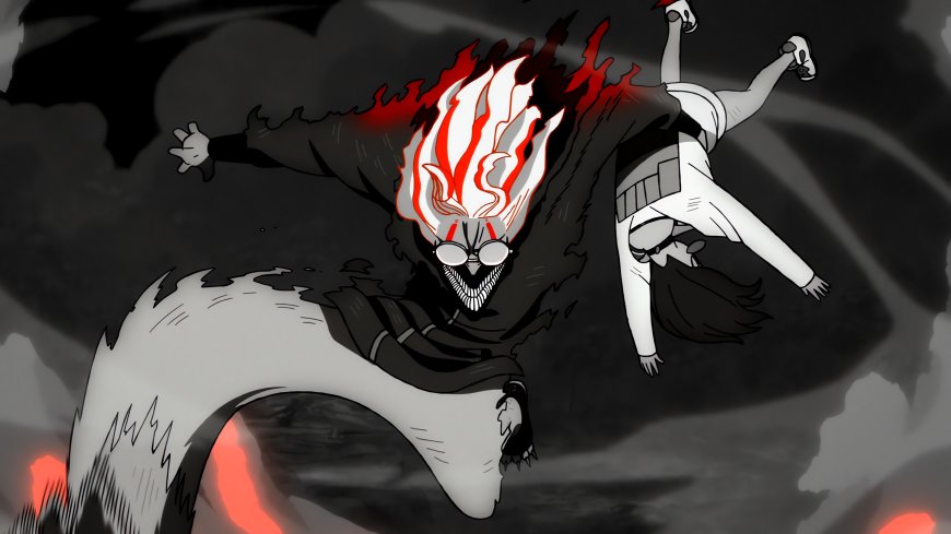 咒术回战两面宿傩红白焰发狰狞鬼面黑灰暗红动漫电脑壁纸