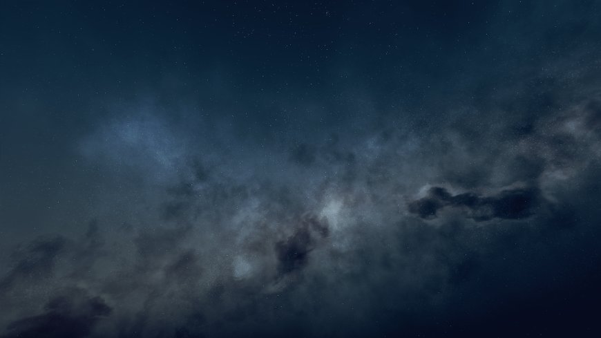 深邃星云银河闪烁暗蓝太空科幻电脑壁纸