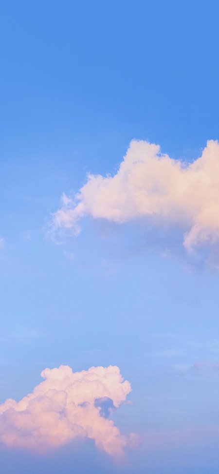 蓝天粉云柔光梦幻自然风景手机壁纸