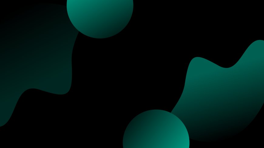深绿渐变抽象波浪形图案暗黑创意电脑壁纸