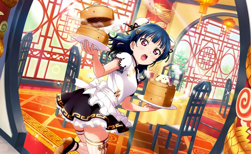 手游《Love Live! 学园偶像季 ALL STARS (SIFAS)》津岛善子端蒸笼少女动漫电脑壁纸