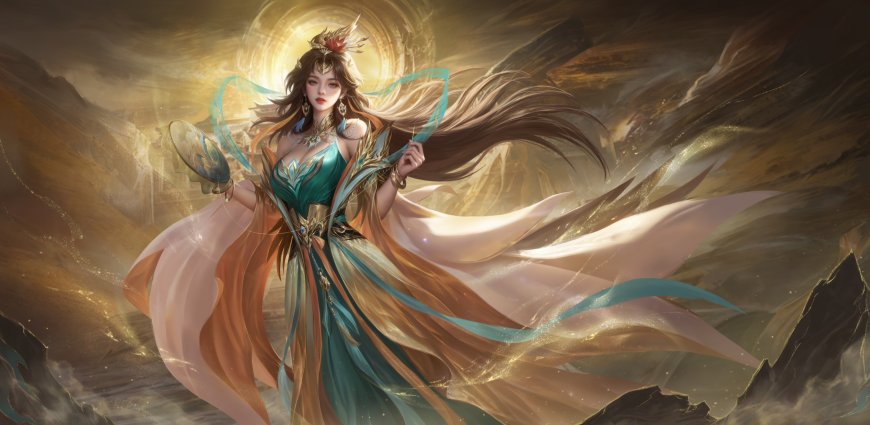 薛灵芸三国杀古风少女国潮典韵绣彩辉煌游戏原画电脑壁纸