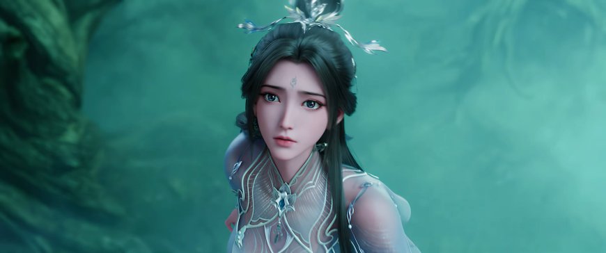 诛仙陆雪琪青衣银饰古风少女蓝绿唯美动漫电脑壁纸