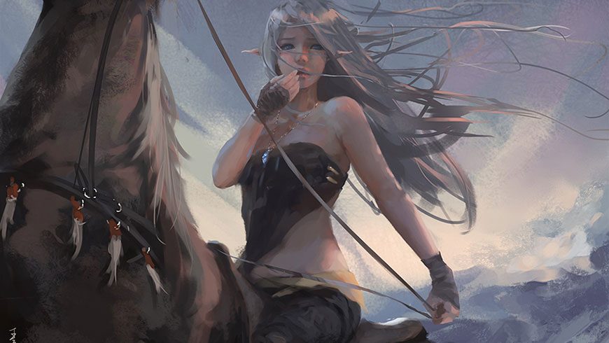 骑马的冰公主海琴烟鬼刀原画游戏壁纸