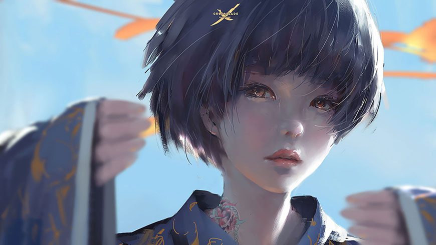 鬼刀漫画原画海琴烟冰公主高清手绘壁纸02