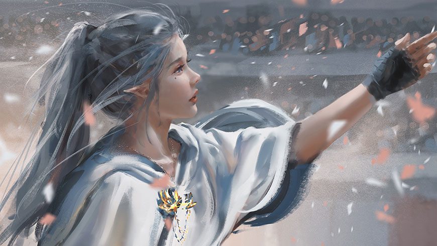 冰公主海琴烟与雪花漫画原画鬼刀人物壁纸