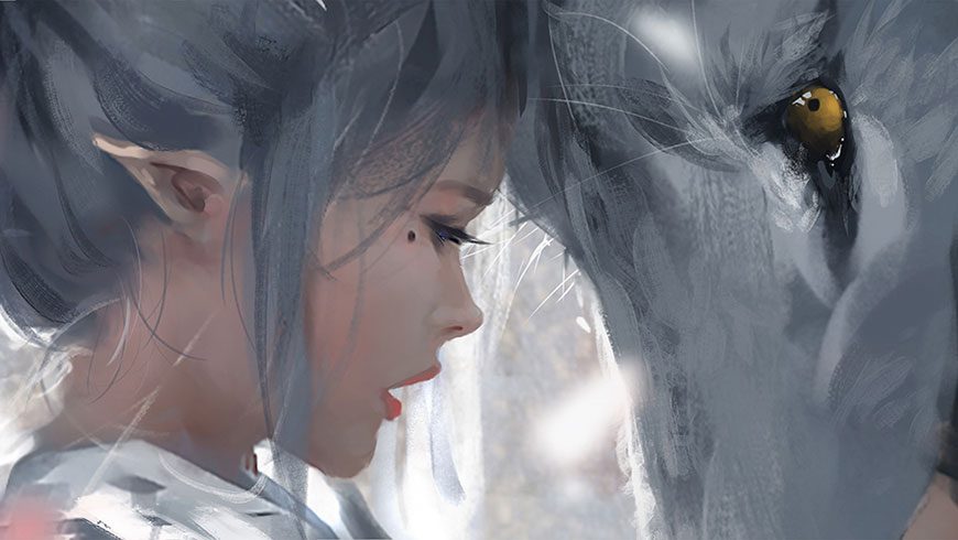 鬼刀冰公主海琴烟与战马漫画原画壁纸