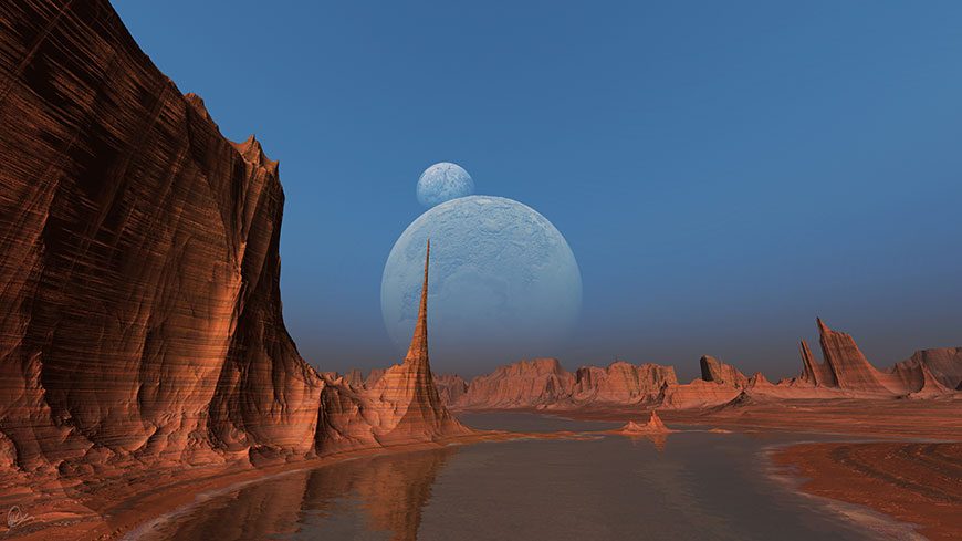 火星表面科幻炫酷电脑壁纸